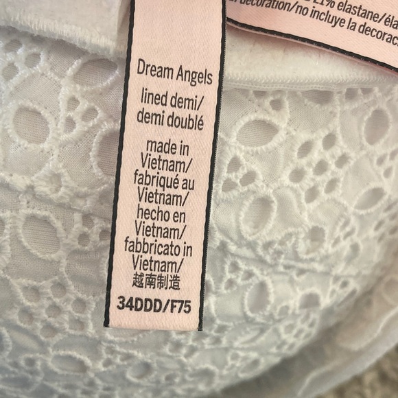 Victoria's Secret 34DDD Lace Dream Angel Demi Bra - White - Picture 4 of 6